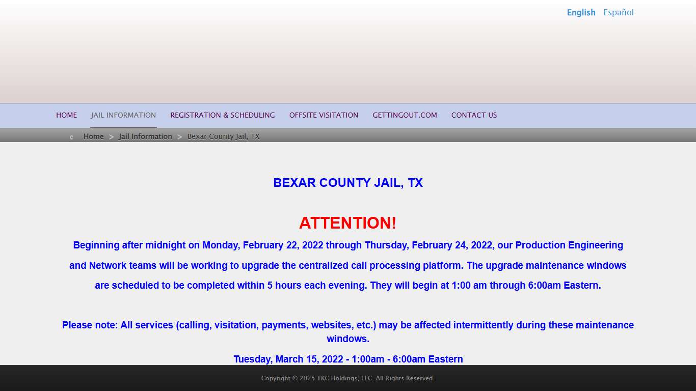 Bexar County Jail, TX - The Visitor by ICSolutions